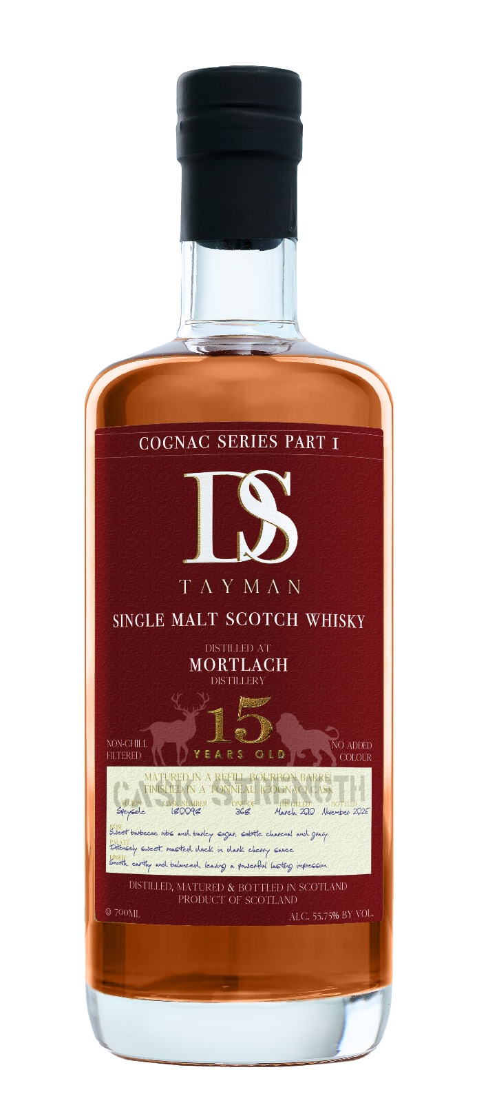 3-1636  15 Years Old ウイスキー Mortlach – 15 Year Old Cognac Series – Single Malt Whisky – Cask